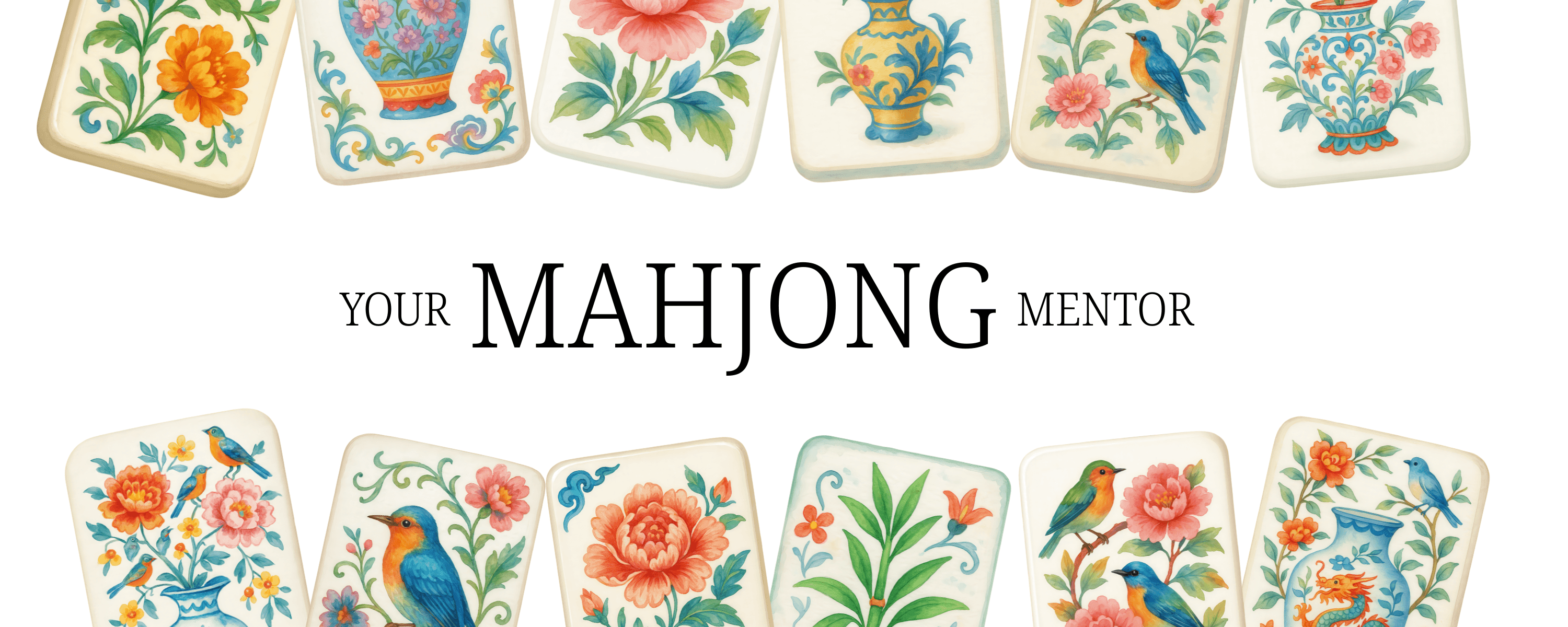 Your Mahjong Mentor β watercolor floral mahjong tiles
